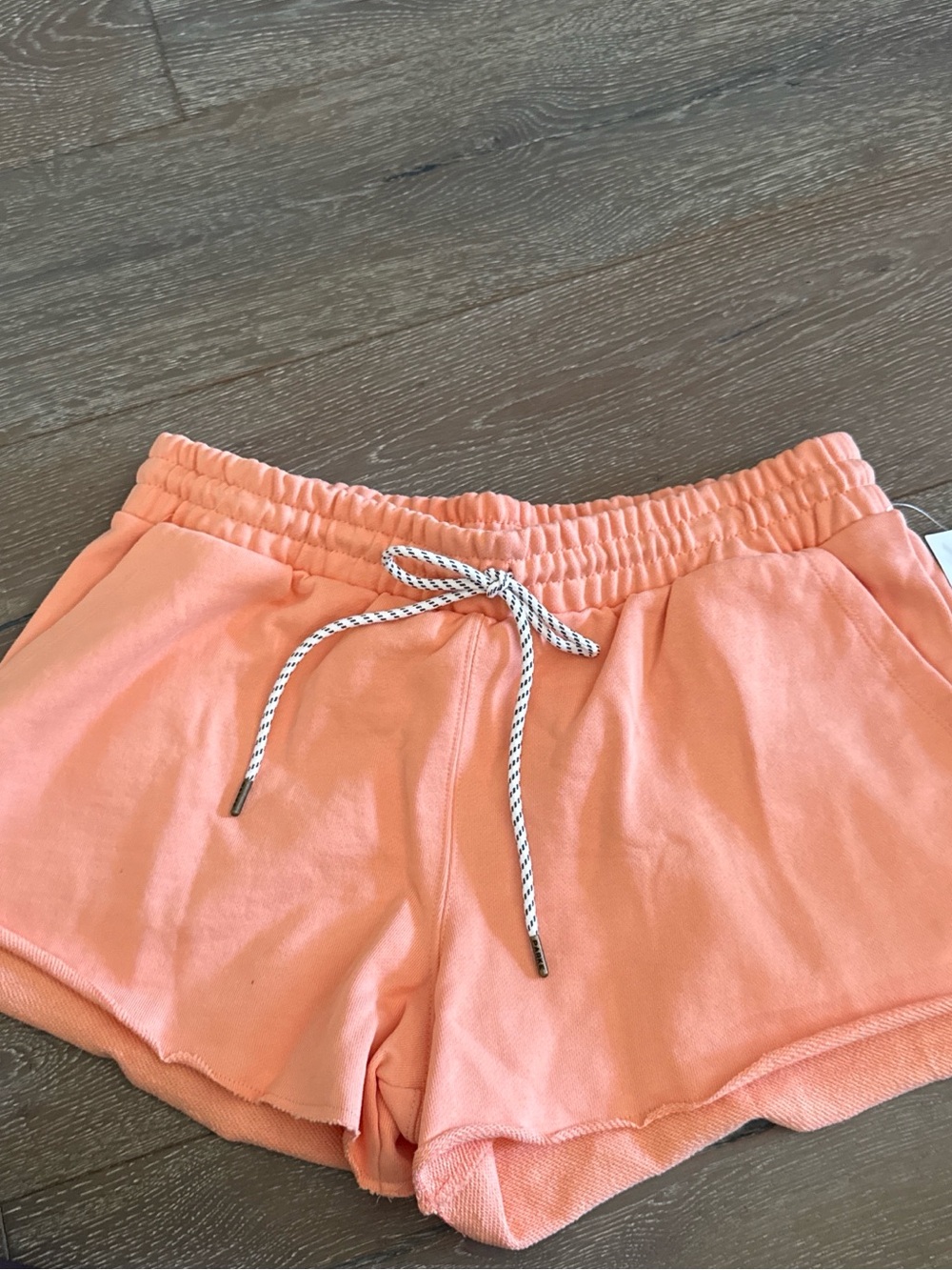 Women's Peach Elastic-Waist Athletic Shorts